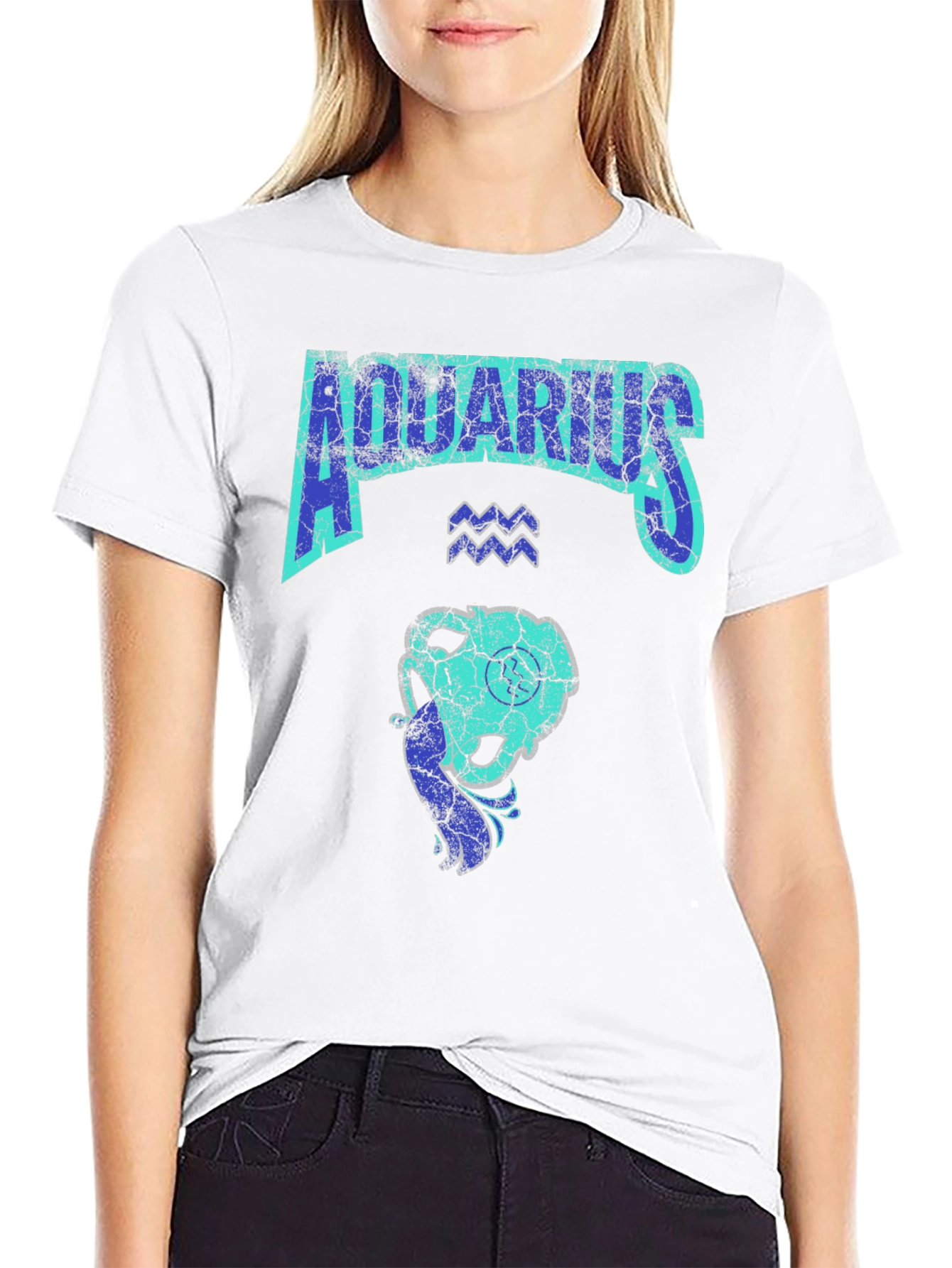 Aquarius Zodiac Sign Graphic T-Shirt