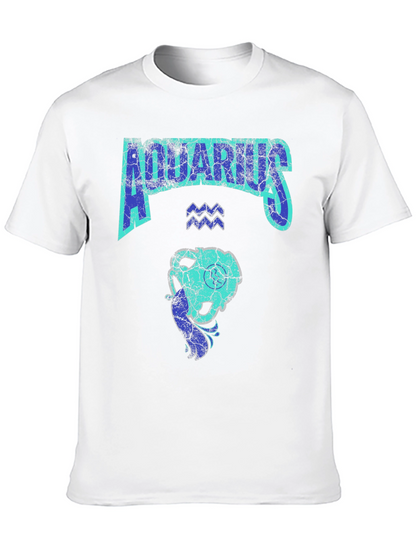Aquarius Zodiac Sign Graphic T-Shirt