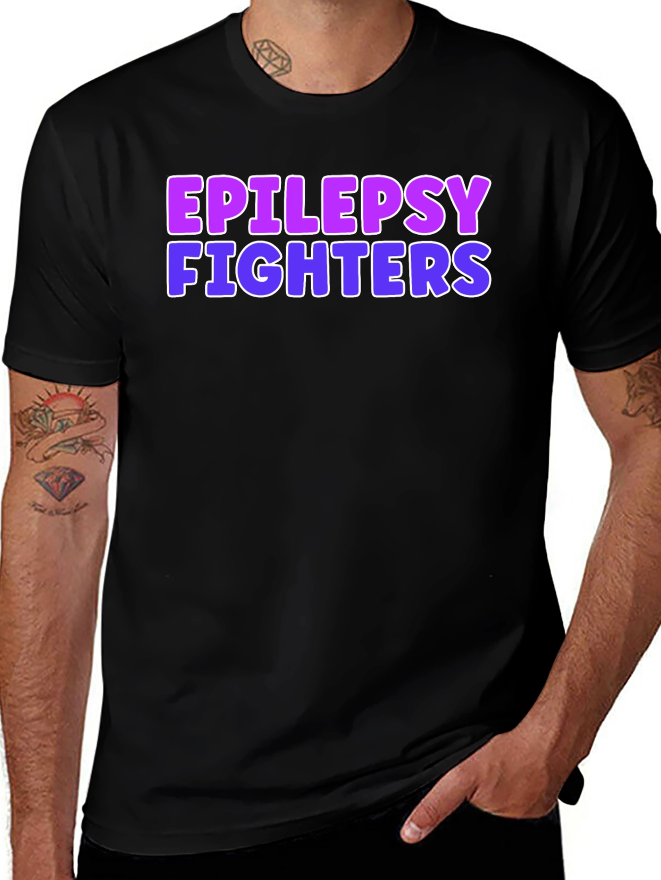 Epilepsy Fighters Graphic Tee - Black
