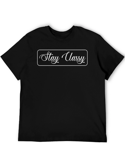 Stay Classy Black Graphic T-Shirt
