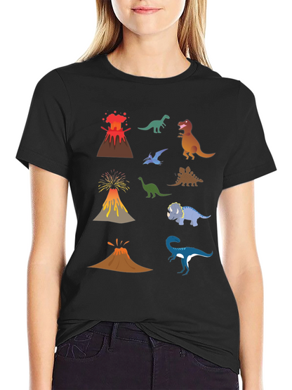Dino Volcano T-Shirt - Prehistoric Fun!