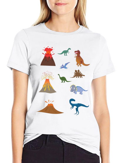 Dino Volcano T-Shirt - Prehistoric Fun!