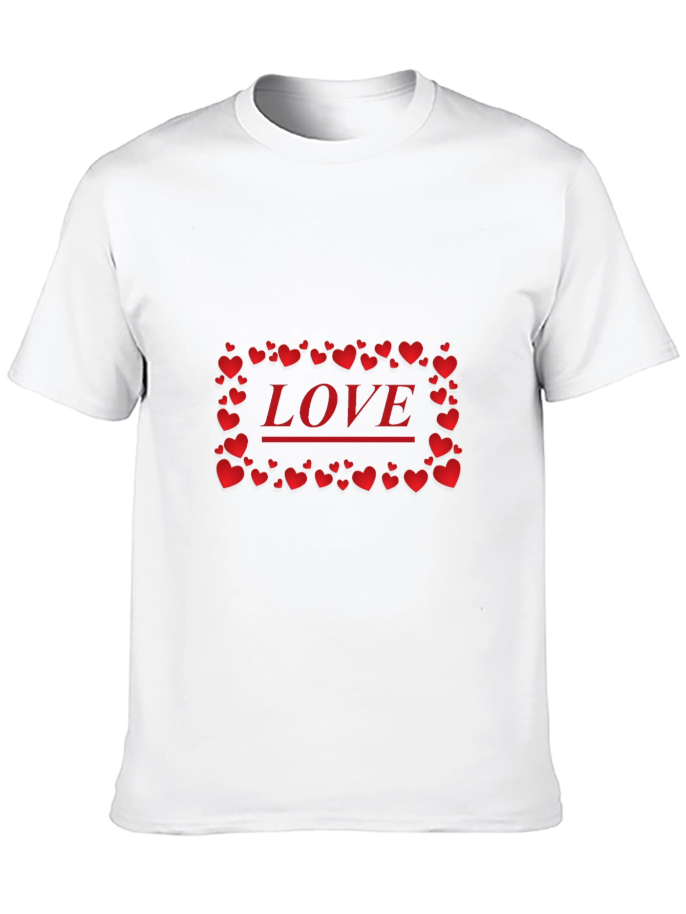 Love Heart Graphic Print Black T-Shirt