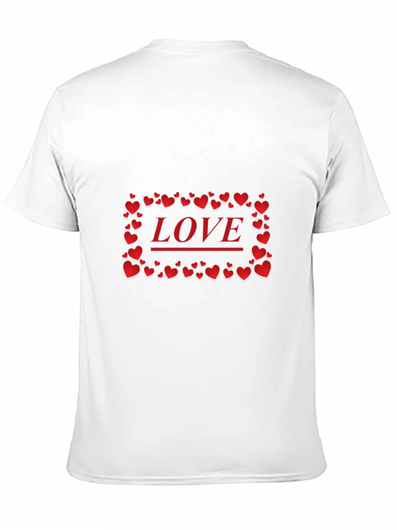 Love Heart Graphic Print Black T-Shirt