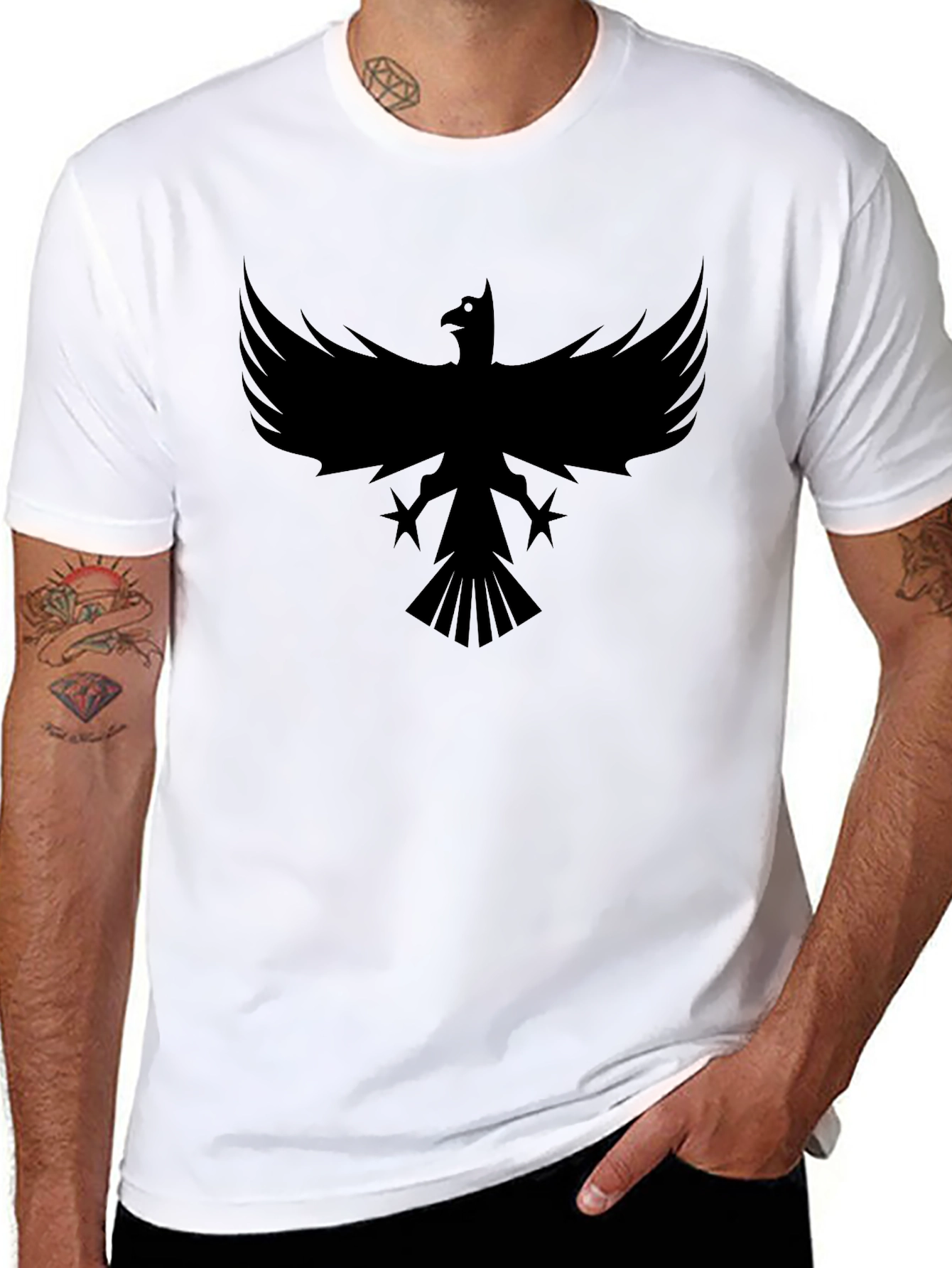 Bold Black Phoenix Graphic T-Shirt