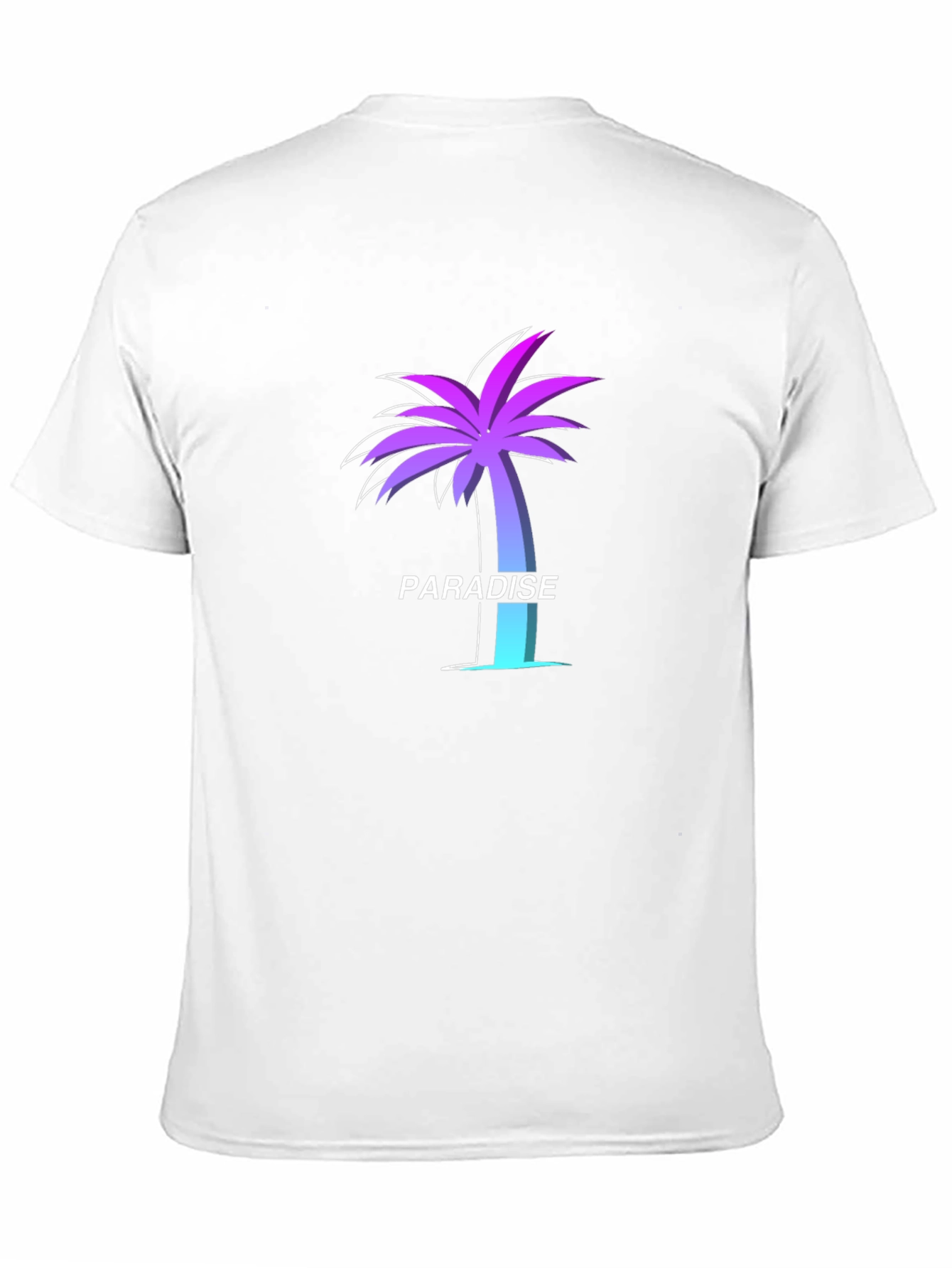 Paradise Palm Tree Graphic Tee - Soft Black T-Shirt