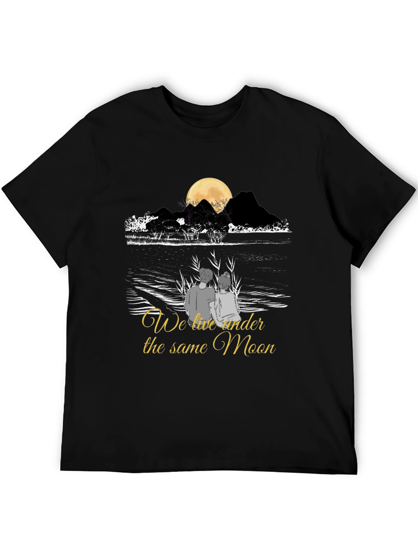 Romantic Moonlit Couple T-Shirt