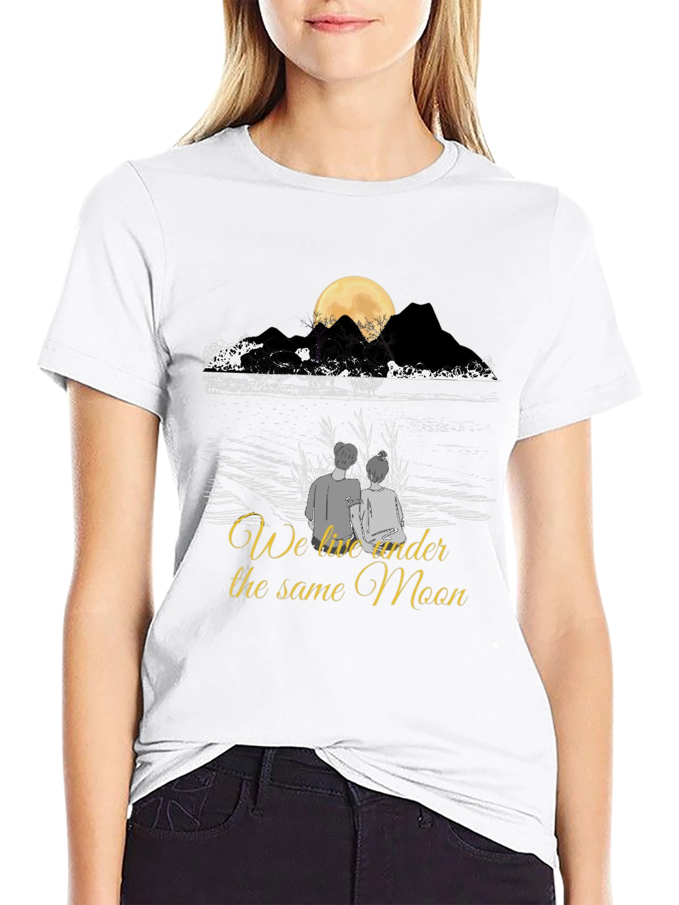 Romantic Moonlit Couple T-Shirt