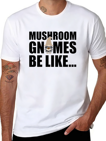 Mushroom Gnomes Graphic Tee - Funny Novelty Shirt