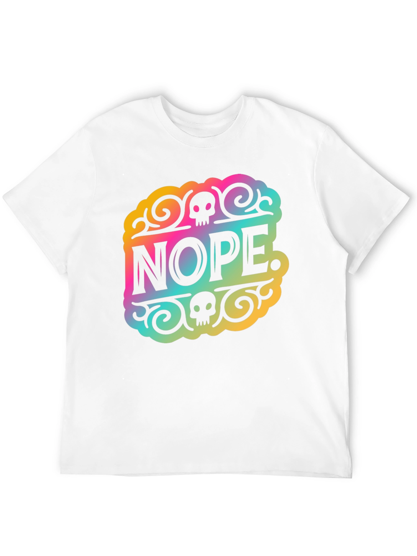 Nope. Graphic Print T-Shirt - Black