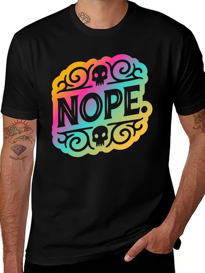 Nope. Graphic Print T-Shirt - Black