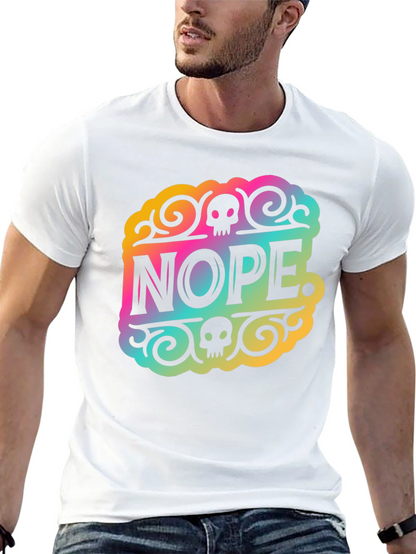 Nope. Graphic Print T-Shirt - Black