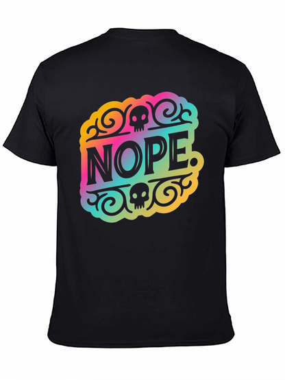 Nope. Graphic Print T-Shirt - Black