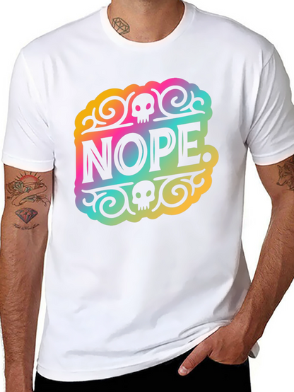 Nope. Graphic Print T-Shirt - Black