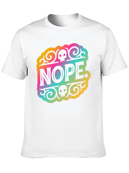 Nope. Graphic Print T-Shirt - Black