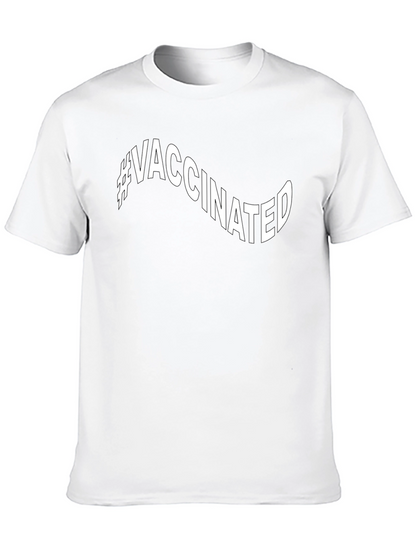#Vaccinated Black Graphic T-Shirt