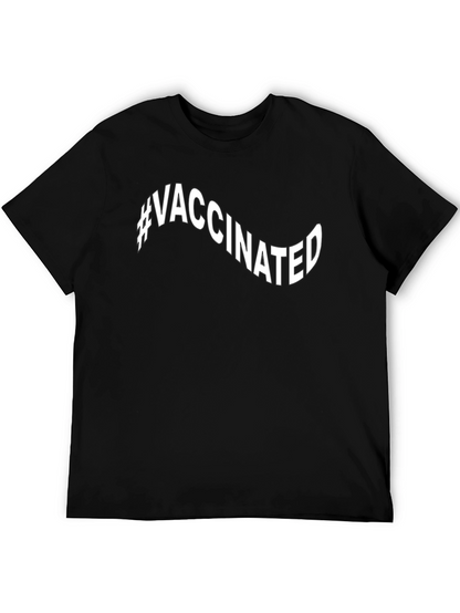 #Vaccinated Black Graphic T-Shirt