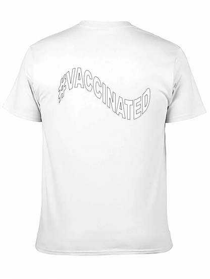 #Vaccinated Black Graphic T-Shirt