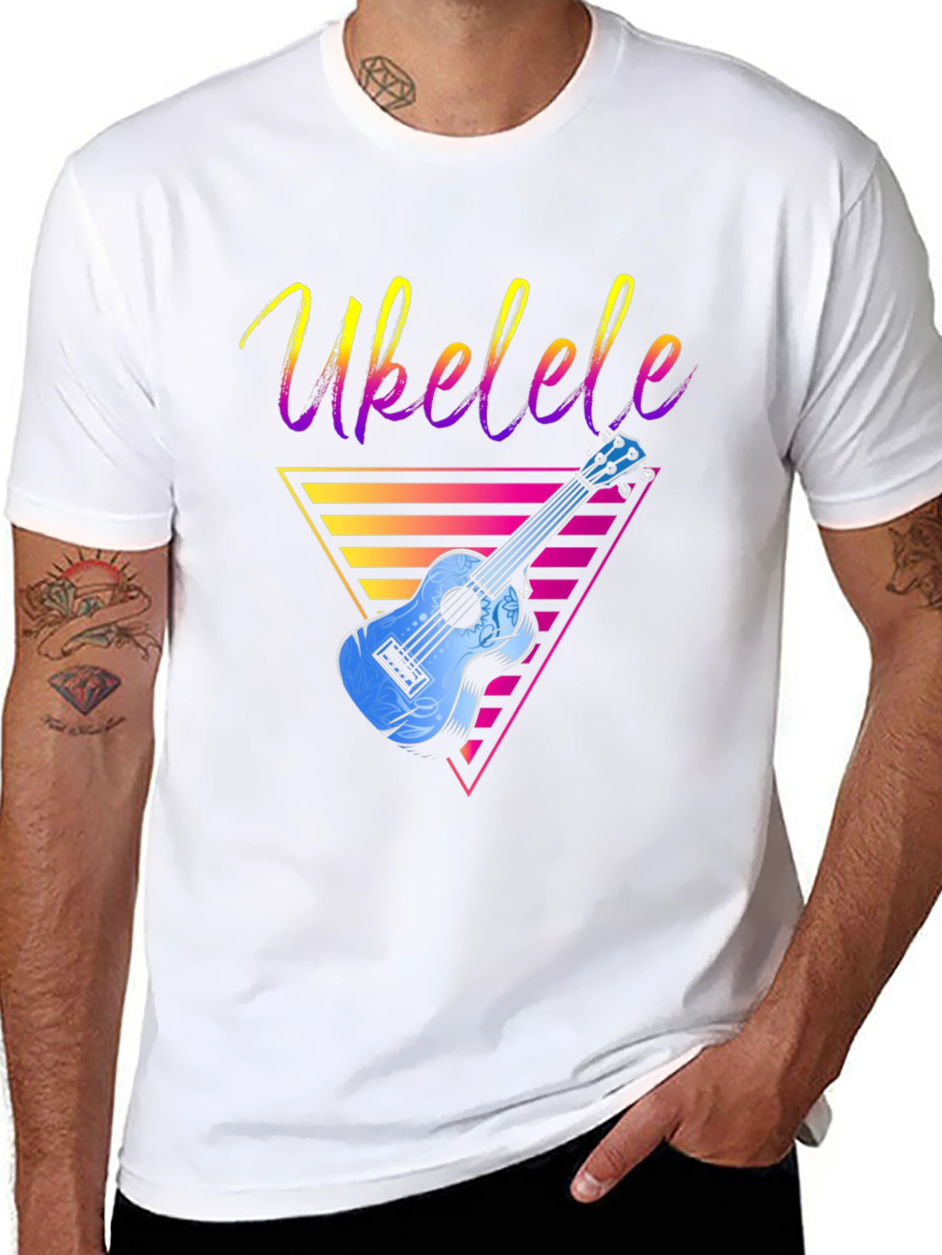 Retro Ukulele T-Shirt - Cool Music Lover Tee