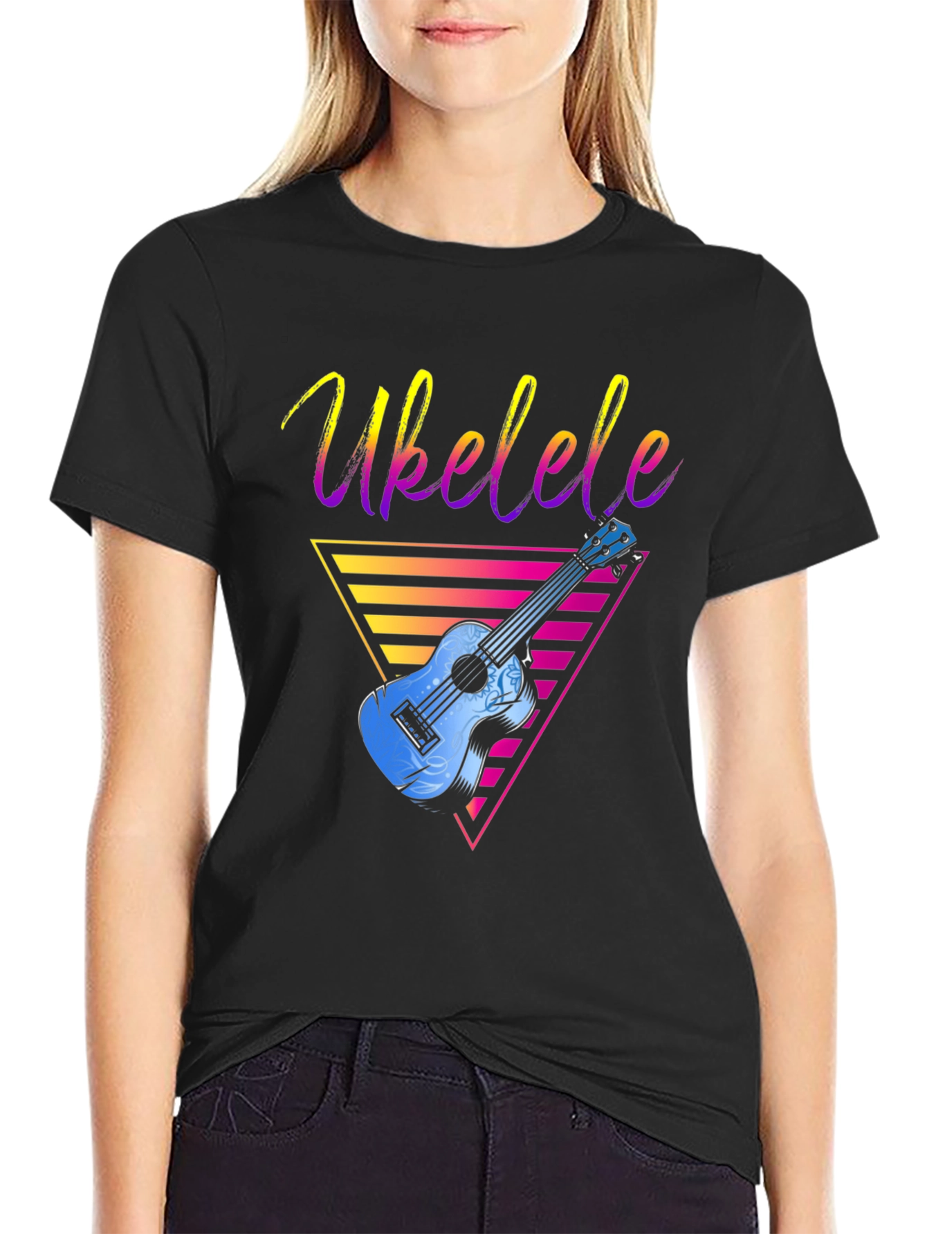 Retro Ukulele T-Shirt - Cool Music Lover Tee