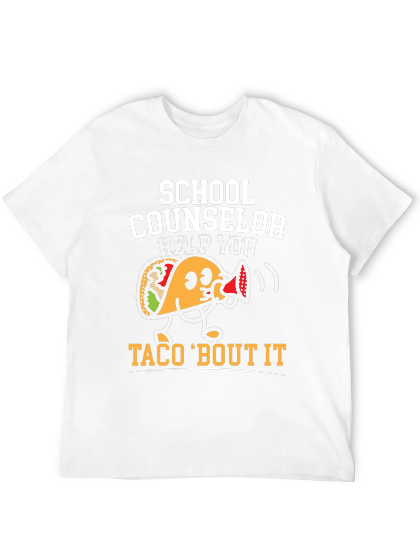 School Counselor Taco Funny Black T-shirt