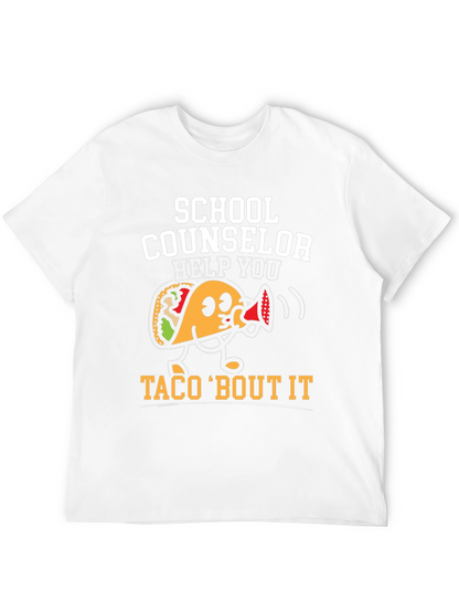 School Counselor Taco Funny Black T-shirt