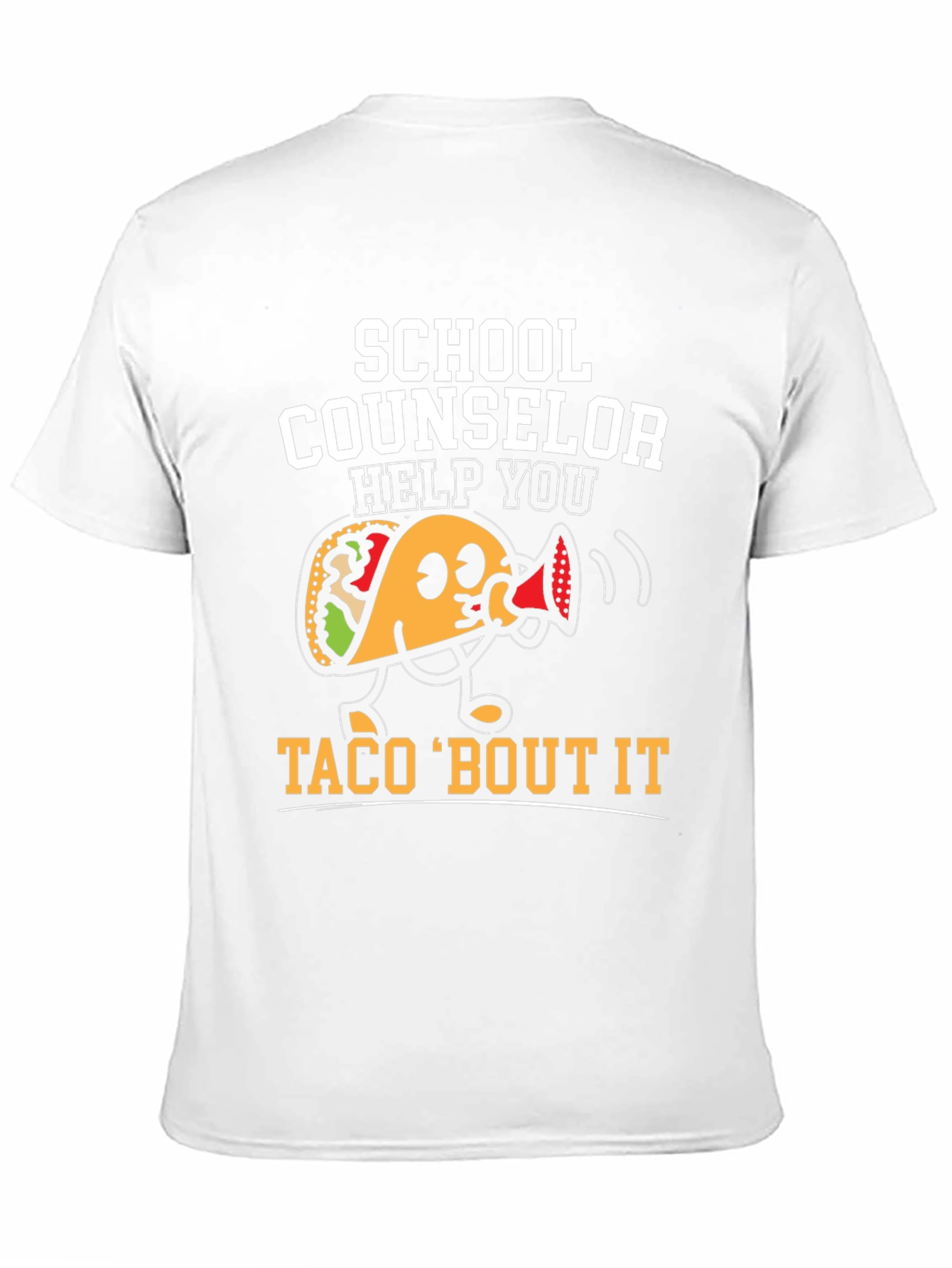 School Counselor Taco Funny Black T-shirt
