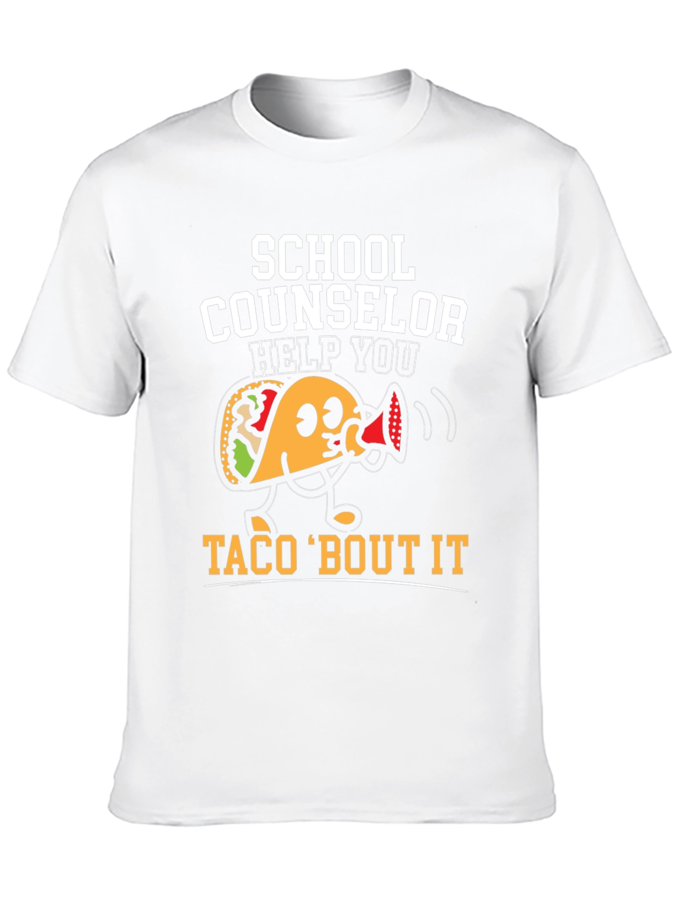 School Counselor Taco Funny Black T-shirt