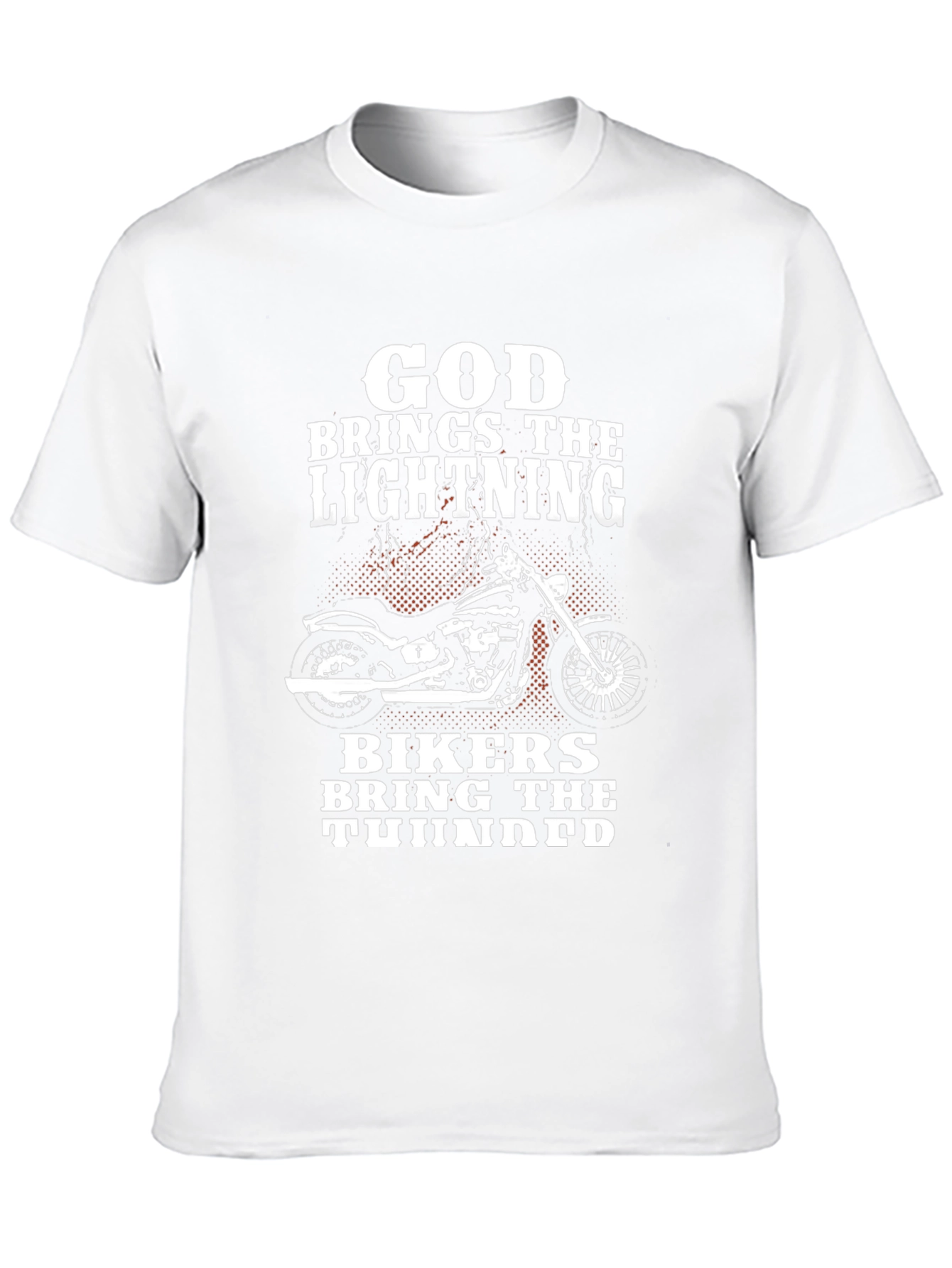 God Brings The Lightning Biker T-Shirt