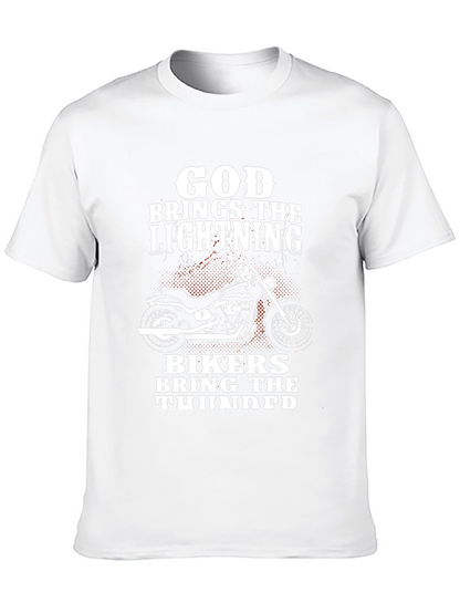 God Brings The Lightning Biker T-Shirt