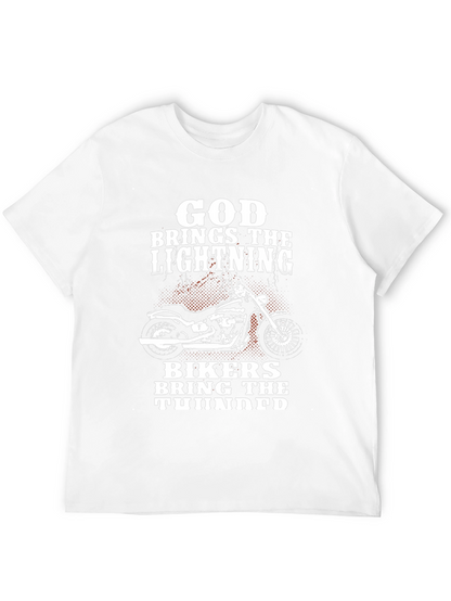 God Brings The Lightning Biker T-Shirt