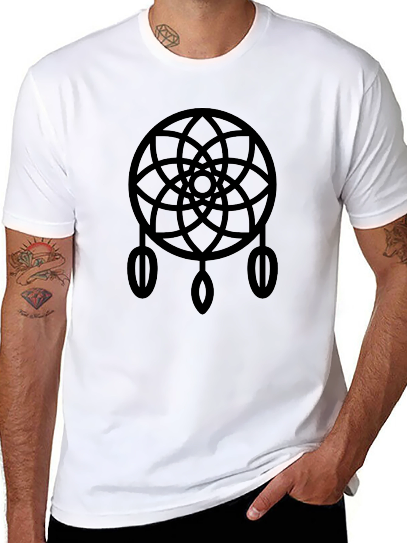 Dreamcatcher Graphic T-Shirt - Stylish Black Tee