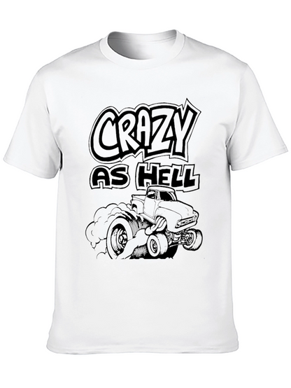 Crazy As Hell Truck Graphic Tee - Black