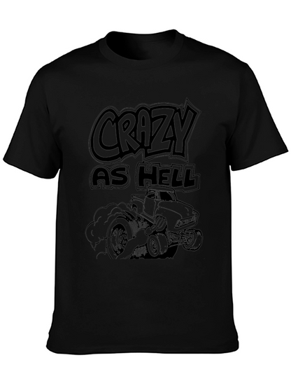 Crazy As Hell Truck Graphic Tee - Black
