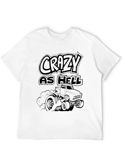 Crazy As Hell Truck Graphic Tee - Black