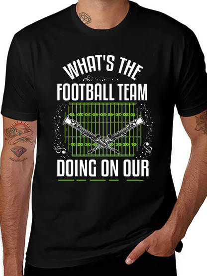 Funny Band T-Shirt: Football Team Clarinet Player