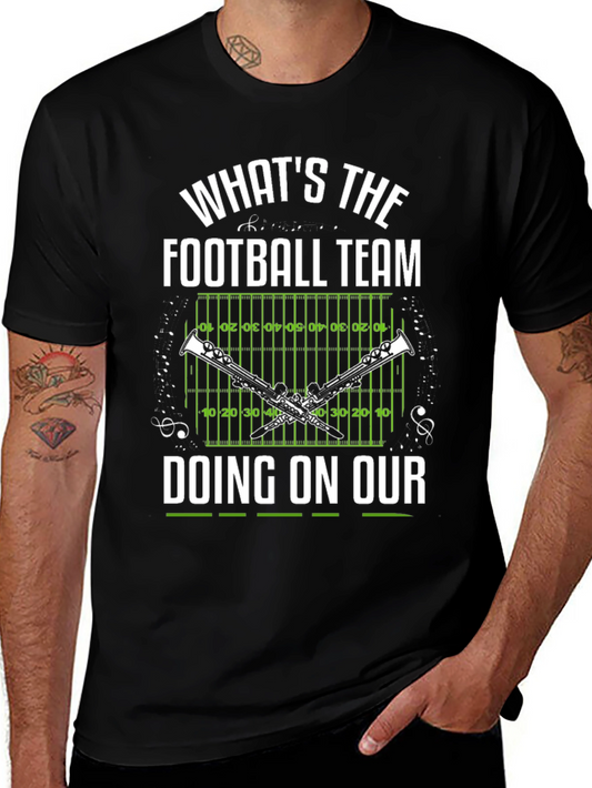 Funny Band T-Shirt: Football Team Clarinet Player