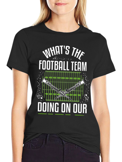 Funny Band T-Shirt: Football Team Clarinet Player
