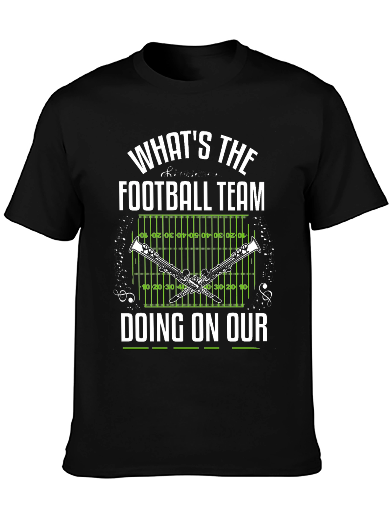 Funny Band T-Shirt: Football Team Clarinet Player