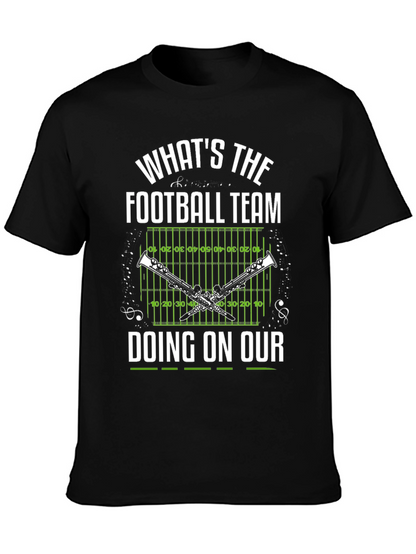 Funny Band T-Shirt: Football Team Clarinet Player