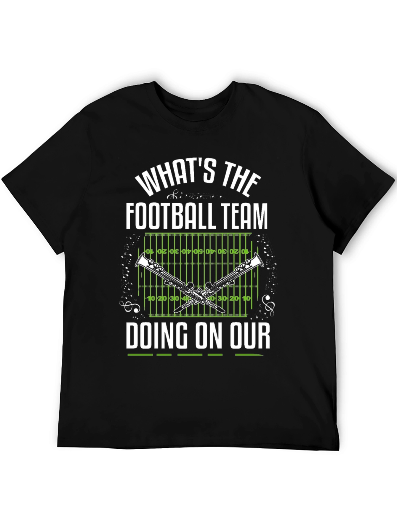 Funny Band T-Shirt: Football Team Clarinet Player
