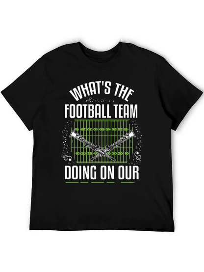 Funny Band T-Shirt: Football Team Clarinet Player
