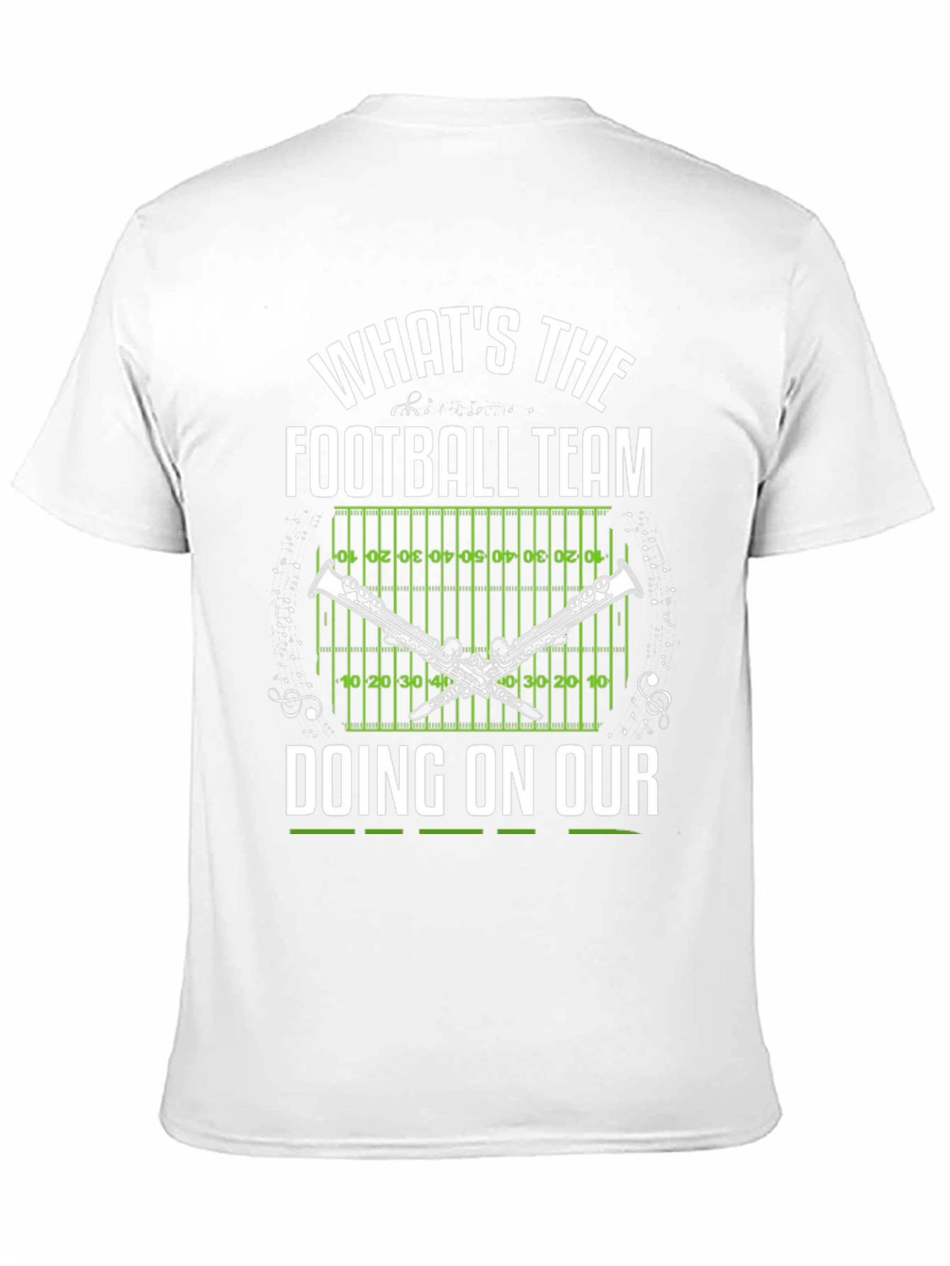 Funny Band T-Shirt: Football Team Clarinet Player