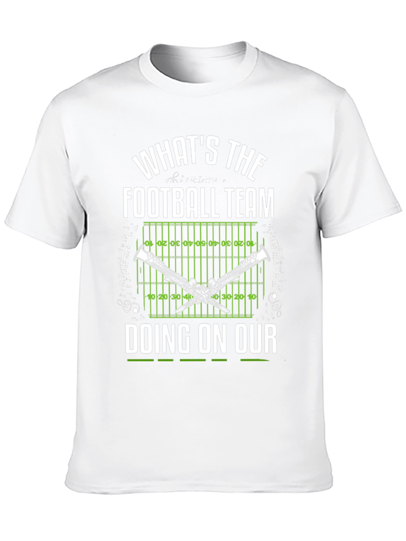 Funny Band T-Shirt: Football Team Clarinet Player