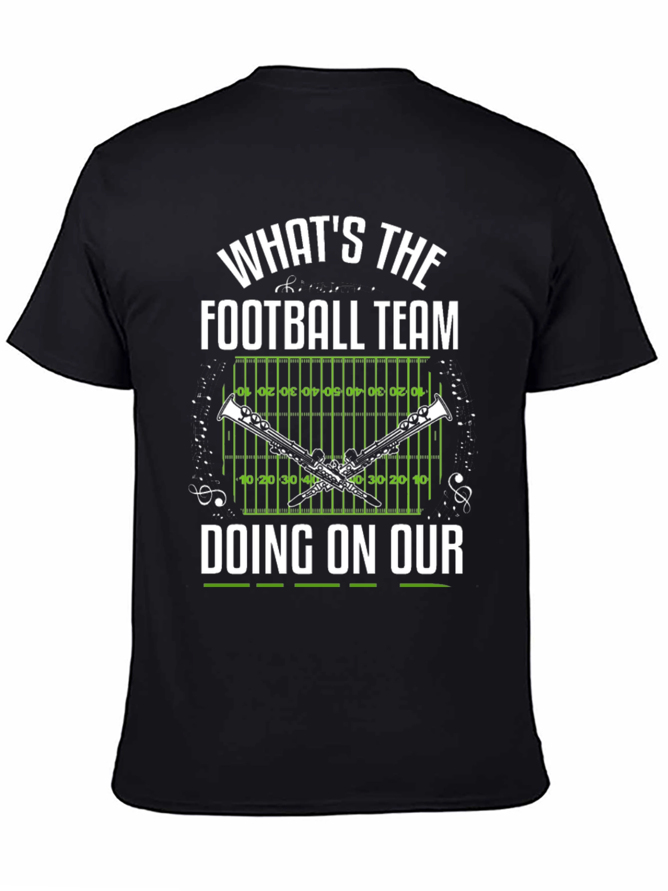Funny Band T-Shirt: Football Team Clarinet Player