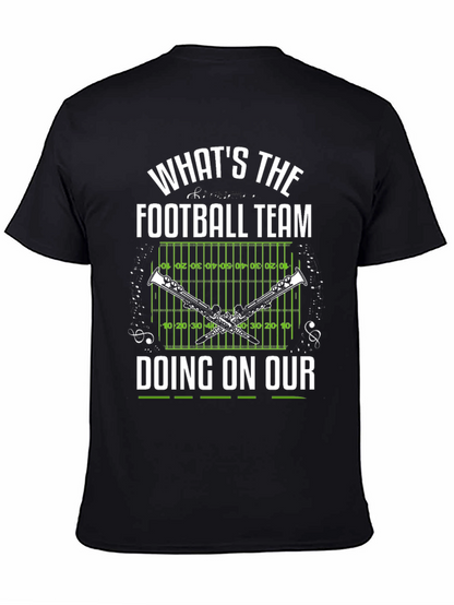 Funny Band T-Shirt: Football Team Clarinet Player