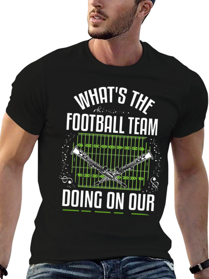 Funny Band T-Shirt: Football Team Clarinet Player