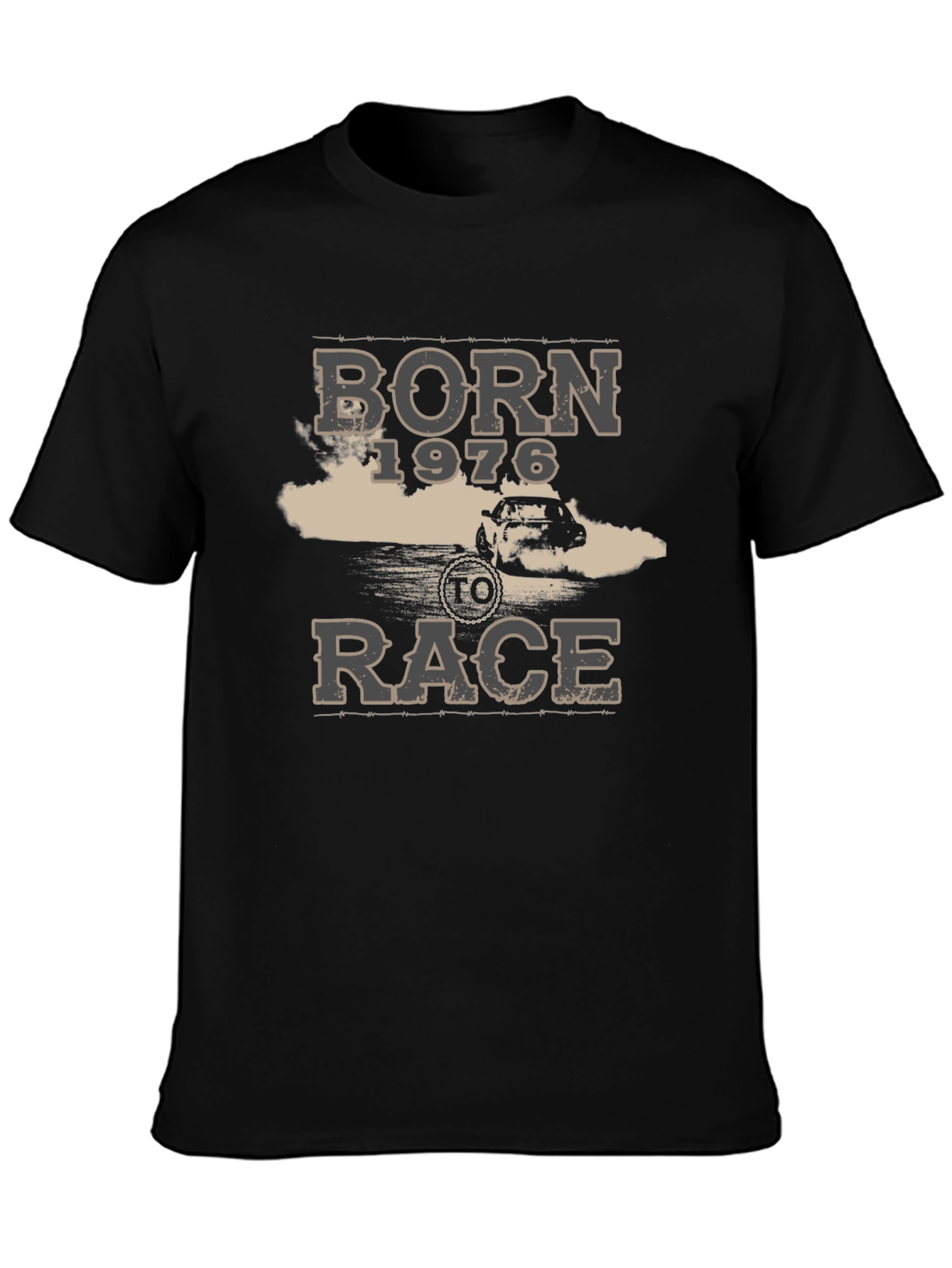 Born 1976 to Race Black Graphic Tee