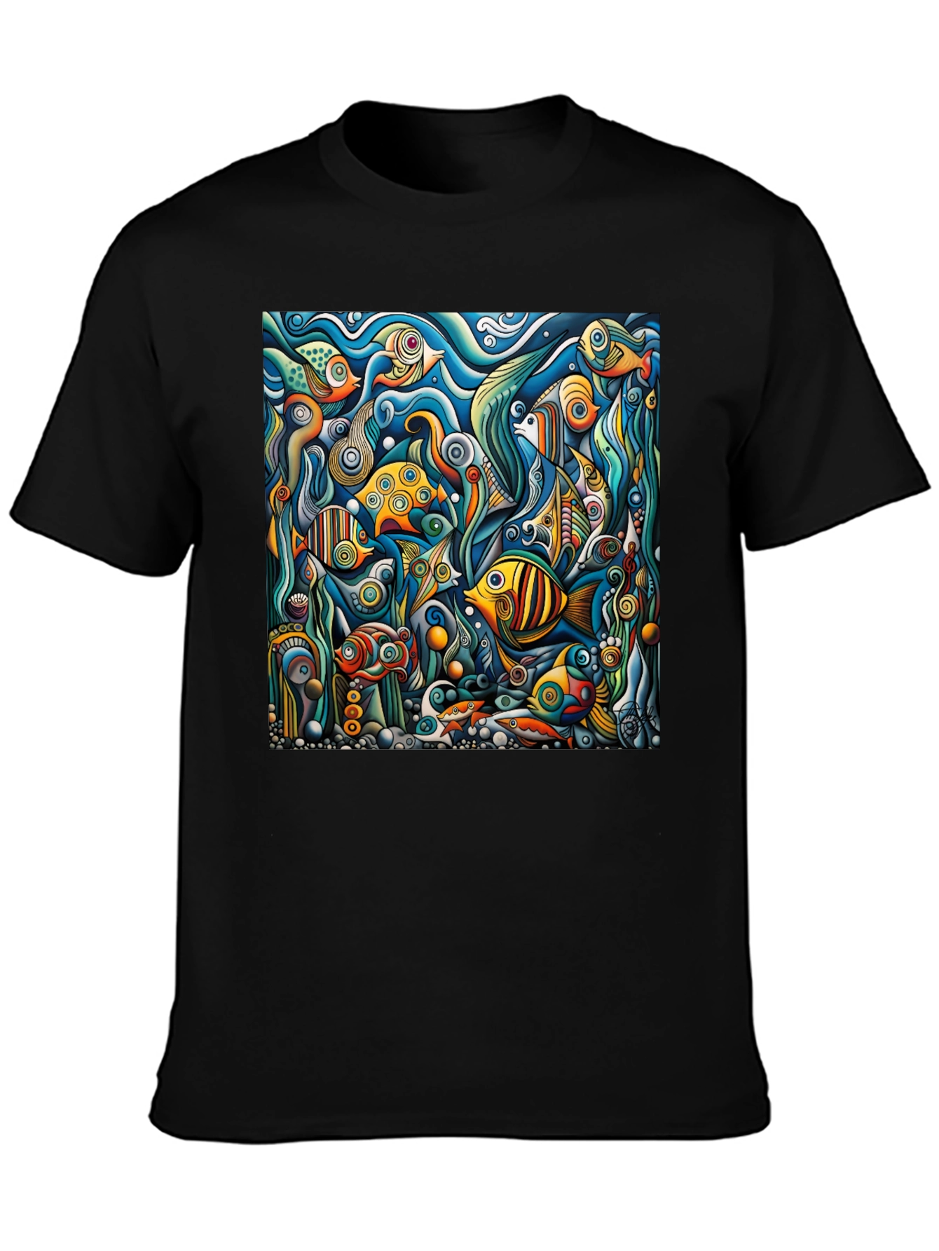 Abstract Undersea Fish T-Shirt