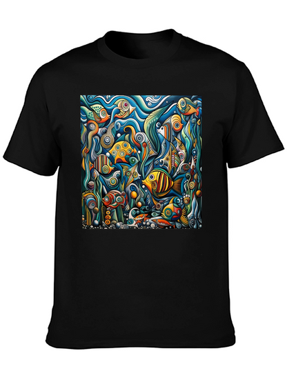 Abstract Undersea Fish T-Shirt